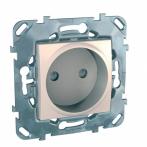 Schneider Electric SE Unica Беж Розетка 1-ая б/з с защитными шторками винт. зажим (MGU5.033.25ZD)