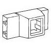 Legrand Mosaic Рамка 2М на плинтус 75х20 (кроме 74203 и 74416) (030378)