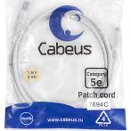 Cabeus PC-UTP-RJ45-Cat.5e-1.5m-WH-LSZH