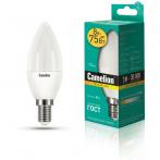 Лампа светодиодная LED8-C35/830/E14 8Вт свеча 3000К тепл. бел. E14 720лм 170-265В Camelion 12385