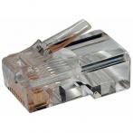 Разъем PLUG-8P8C-U-C5-100 RJ45(8P8C) под витую пару кат.5e универс. (для ож и мж кабеля) Hyperline 49377