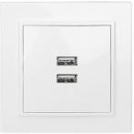 Розетка USB 2-м СП Минск 2.1А бел. EKF ERR-2USB-100