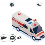 IPTRONIC Комплект видеонаблюдения для для автомобилей скорой помощи под ПП №969 (офлайн HDD+SD)