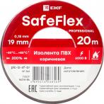 Изолента ПВХ 19мм (рул.20м) крас. SafeFlex EKF plc-iz-sf-r