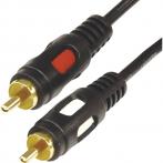 Шнур 2 RCA - 2 RCA, 3м, черный, Gold REXANT (17-0145)