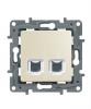  - Legrand Etika Крем Розетка тел.+ комп. (RJ11+RJ45) 5 кат. UTP 672352