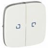  - Legrand Valena ALLURE Белая клавиша 2-ая с подсветкой/индикацией (755225)